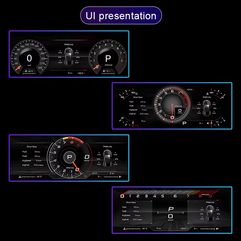 Panel de Instrumentos LCD de 12.3 Pulgadas para Chevrolet Captiva 2007-2017, Tablero Digital para Automóvil, Velocímetro, Panel de Cabina Virtual, Medidor de Velocidad 2