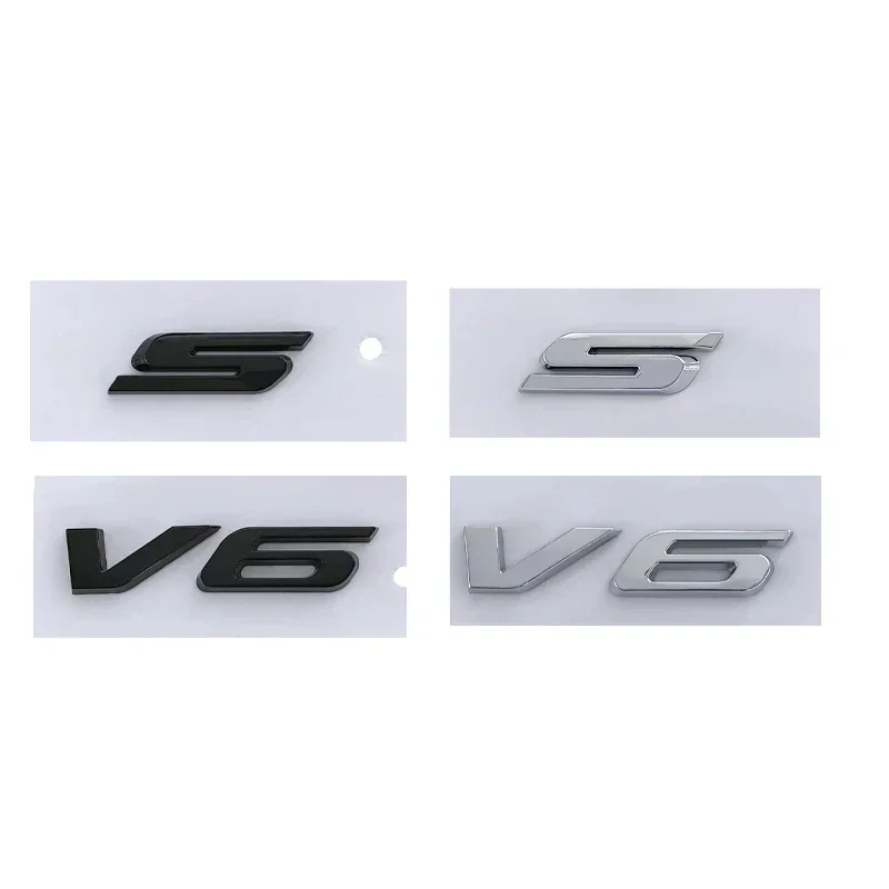 3D Abs V6 S Lettere Car Fender Emblem Badge Sticker Decalcomanie Per Ford Explorer Fusion Mondeo Mk3 Cougar Mustang Accessori