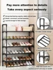 Black Elevated Shoe Rack Small  Simple Multi-layer Shoe Cabinet Home Entrance Rental Housing Dormitory Storage Rack New 2023 3