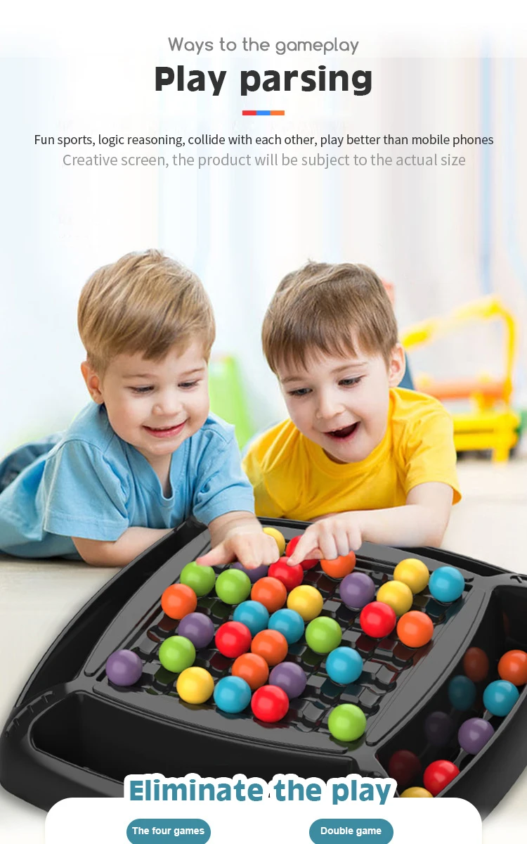 luning Jogo de tabuleiro com contas de arco-íris, brinquedo de xadrez  mágico, brinquedo de habilidades cognitivas de cores, jogo de xadrez  arco-íris, jogo educativo de eliminação de bolas de arco-íris, brinquedo  educativo