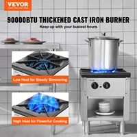 VEVOR 28000BTU 90000BTU Commercial Gas Stove with Cabinet Propane and Natural Gas Countertop Cooking Stove for Restaurant Buffet 2