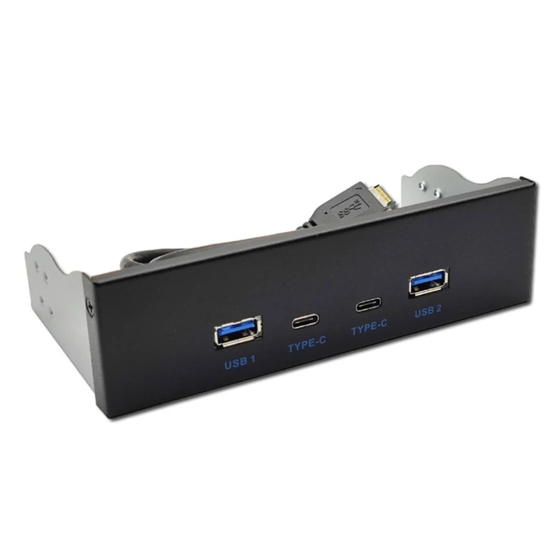 Usb 3.2 Painel Frontal Hub Multi-usb Slot Usb3.2 Gen2 Tipo-c Porta de Super-velocidade