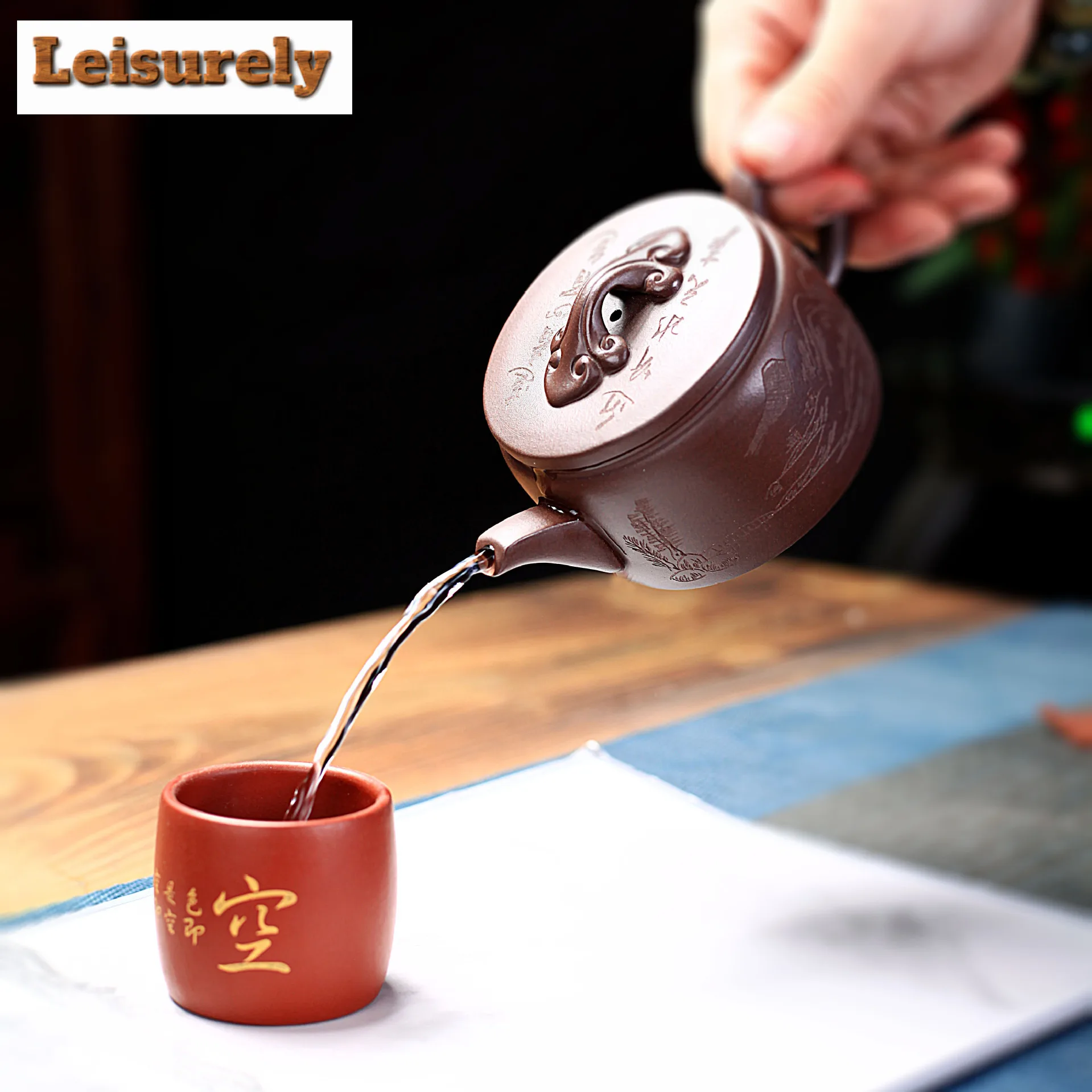 250ml Classic Yixing Purple Clay Teapots Handmade Large Caliber Pot Raw Ore Purple Mud Tea Maker Kettle Chinese Zisha Tea Set