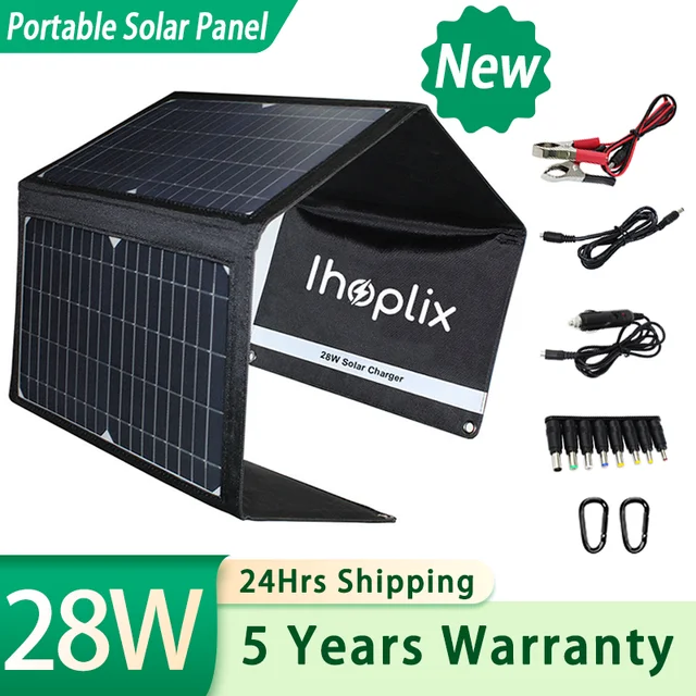 Upgraded 28W Portable Solar Panel Charger