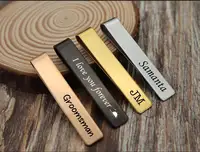 Customized Name Tie Clip for Men Personalized Custom Engraving Stainless Steel  Accessories Jewelry Valentines‘s Gifts Groomsman