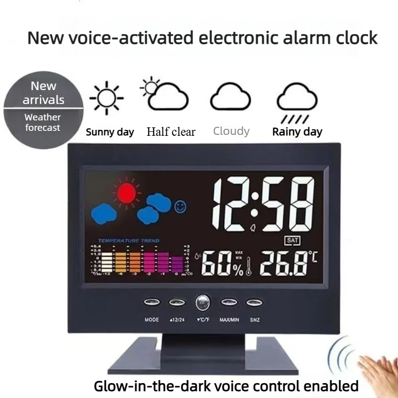 Advanced Color Screen Weather Clock with Indoor Temperature & Humidity Display
