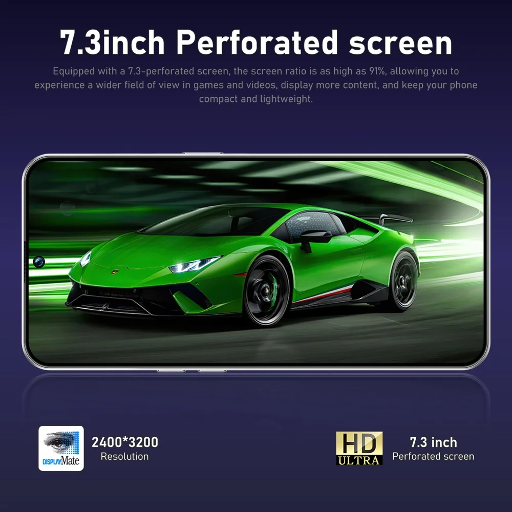 CHOTOG New Cell Phone 17 Pro Max Mobile Phones Android 5G 7.3 HD Smartphone 22GB 2TB 7800mAh Octa Core Unlock Dual SIM 16+48MP Camera