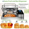 Stainless Steel Bread Machine Bread Maker with Fruit Nut Dispenser, Nonstick Ceramic Pan& Digital Touch Panel 3