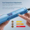 KIPOZI Adjustable Hair Straightener 1.75 Inch Wide Titanium Flat Iron Professional Styler LCD Display 30S Fast Heat Dual Voltage 2