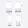 New Bathroom Non-punching Manual Press Soap Dispenser Wall Hanging Traceless Paste Disinfectant Bottle Transparent Divided 6