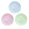 3Pcs Women Shower Cap Waterproof Wide Elastic Band Reusable Bashroom Cap Fashion Wave Point Shower Hat Bathroom Accessories 6