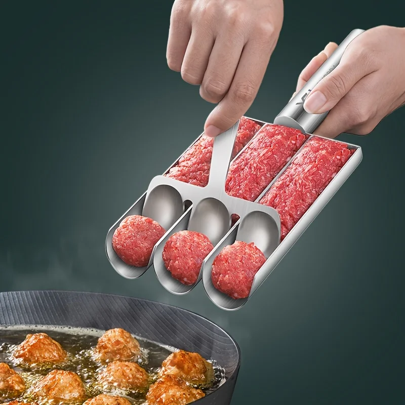 2pcs Premium Meatball Maker Set-Effortless Manual Operation, Non-Stick Fish Ball Scoop