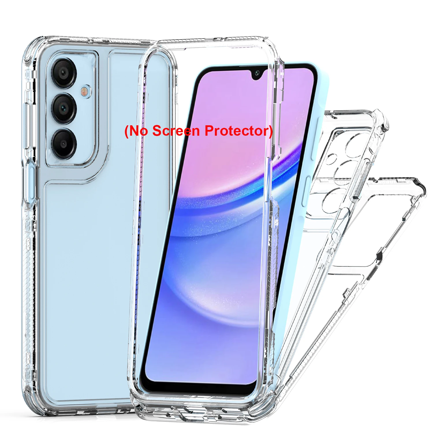 Ultimate 3-in-1 Rugged Armor Protective Case with Enhanced Back Cover