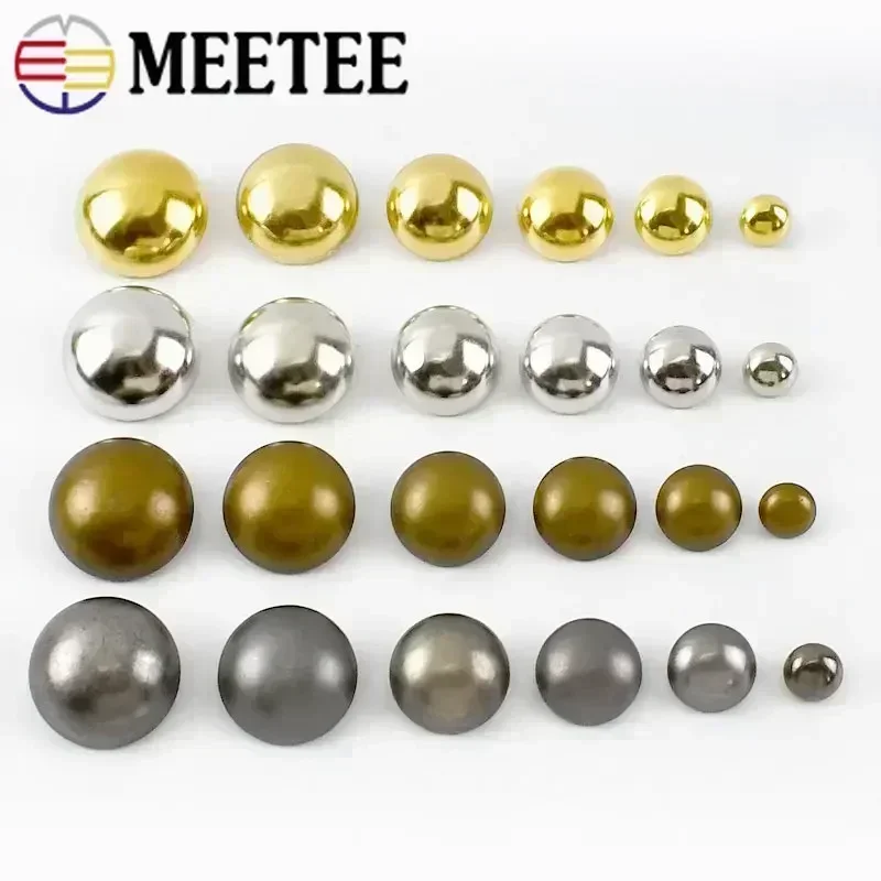 50Pcs Metal Buttons Antique Silver Copper Mushroom Button 15-25mm for ...