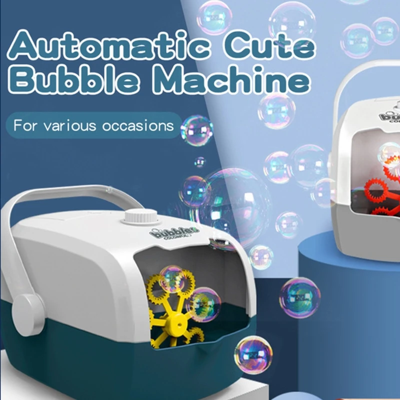 Bubble Machine Outdoor Toy Funny Automatic Colorful Bubble Blower Maker