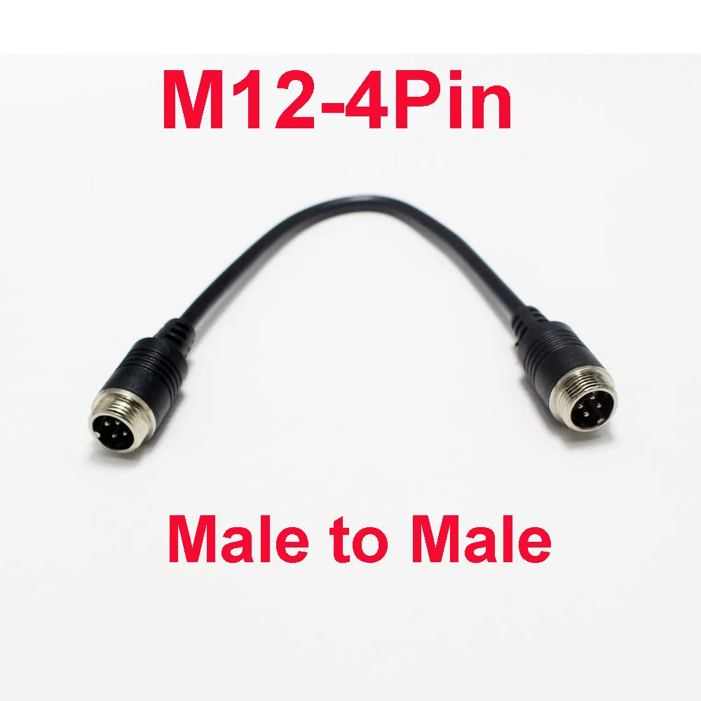 Câble Extension Caméra YINETTECH 2X Câbles Extension Aviation 4 Broches - 40cm Pour Caméra Recul Voiture Bus Camion Câble Caméra Bus