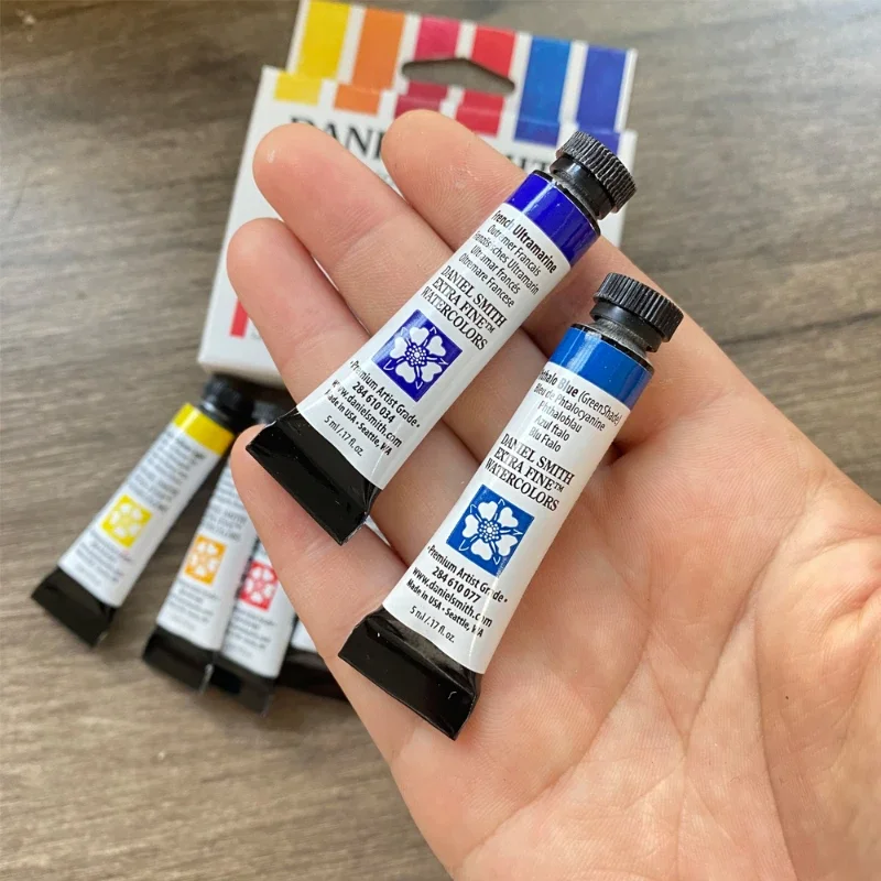 Daniel Smith Professional Artists 6 Colors 5ml Tube Watercolor Pigments Mineral Colors Essentials Starter Acuarelas Set