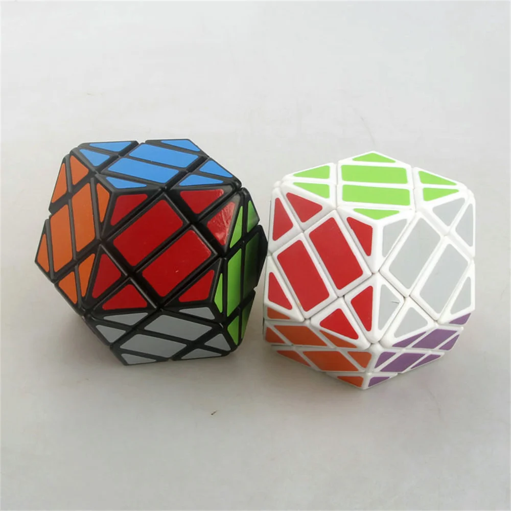 Lanlan 4X4 Octahedral Gyro Cube Rhombic Dodecahedron Black White Sticker Educational Toys For Kid Children Cubo Magico Gift мозаика ametis spectrum milky white grey sr00 sr01 cube непол 29x25
