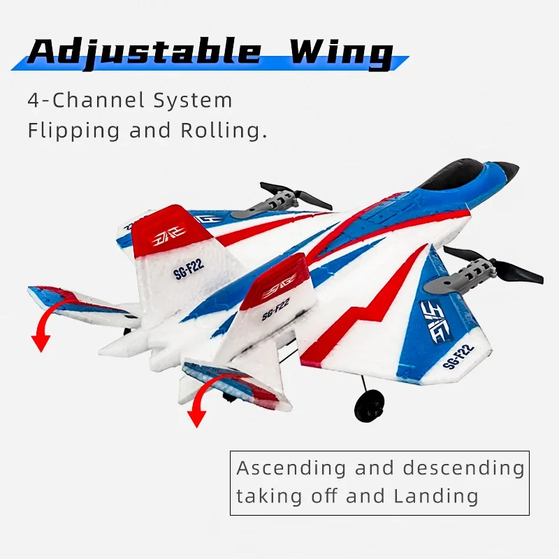 Avion RC F22 4K 1B Planeur 3D Cascadeur 2.4GHz