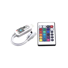 

Mini RGB RGBW LED Wifi Controller Dimmer DC5V 12V 24V 16 Million Colors Alexa Voice Magic Home APP Timer Music Remote Controller