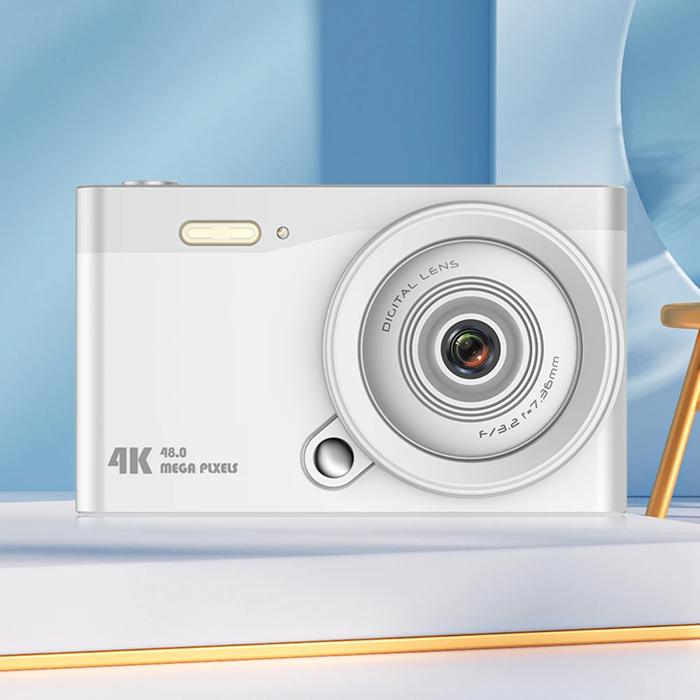 4K Video Camera Auto Focus HD Photography Travel Selfie Camera 48MP Kids Campus Selfie Mini Camera 16X Zoom 2.8 Inch IPS Screen