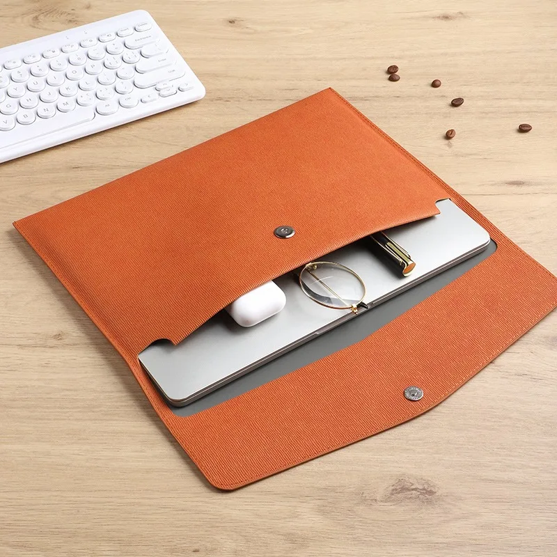 Customization Name Waterproof Pu Leather A4 Business Briefcase File Folder Document Paper Organizer Storage Bag