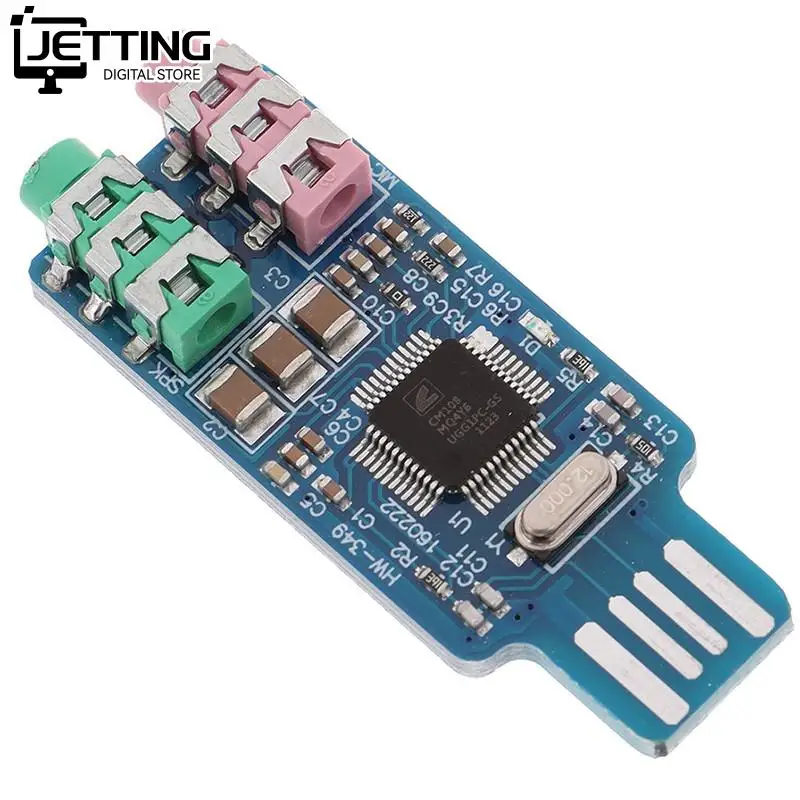 CM108 USB 드라이브 프리 USB 사운드 카드, 노트북 컴퓨터 외장 사운드 카드 모듈