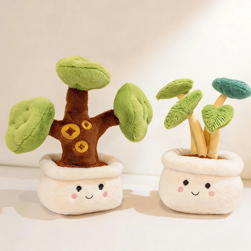 25cm 귀여운 화분에 담긴 봉제인형 부드러운 감 사과 행운나무 인형 장식 베개 장식품 어린이 남아 여아 생일 선물