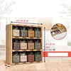 Glass Storage Jars with Bamboo Bracket, Seasoning Tank, Sealed Glass Bottle, Kitchen Bottle, 50ml, 12 Units 2