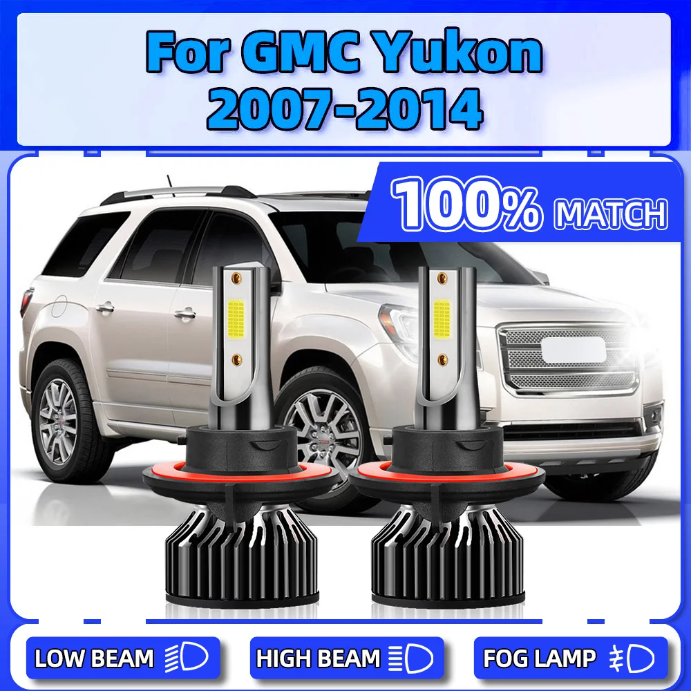 

H13 LED Headlight Bulbs 12V Auto Lights 20000LM Turbo Car Lamps 6000K For GMC Yukon 2007 2008 2009 2010 2011 2012 2013 2014