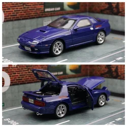 Miniature Diecast Toy Car with Sound & Light Features - Openable Doors, Ideal Collectible Gift (Blue)