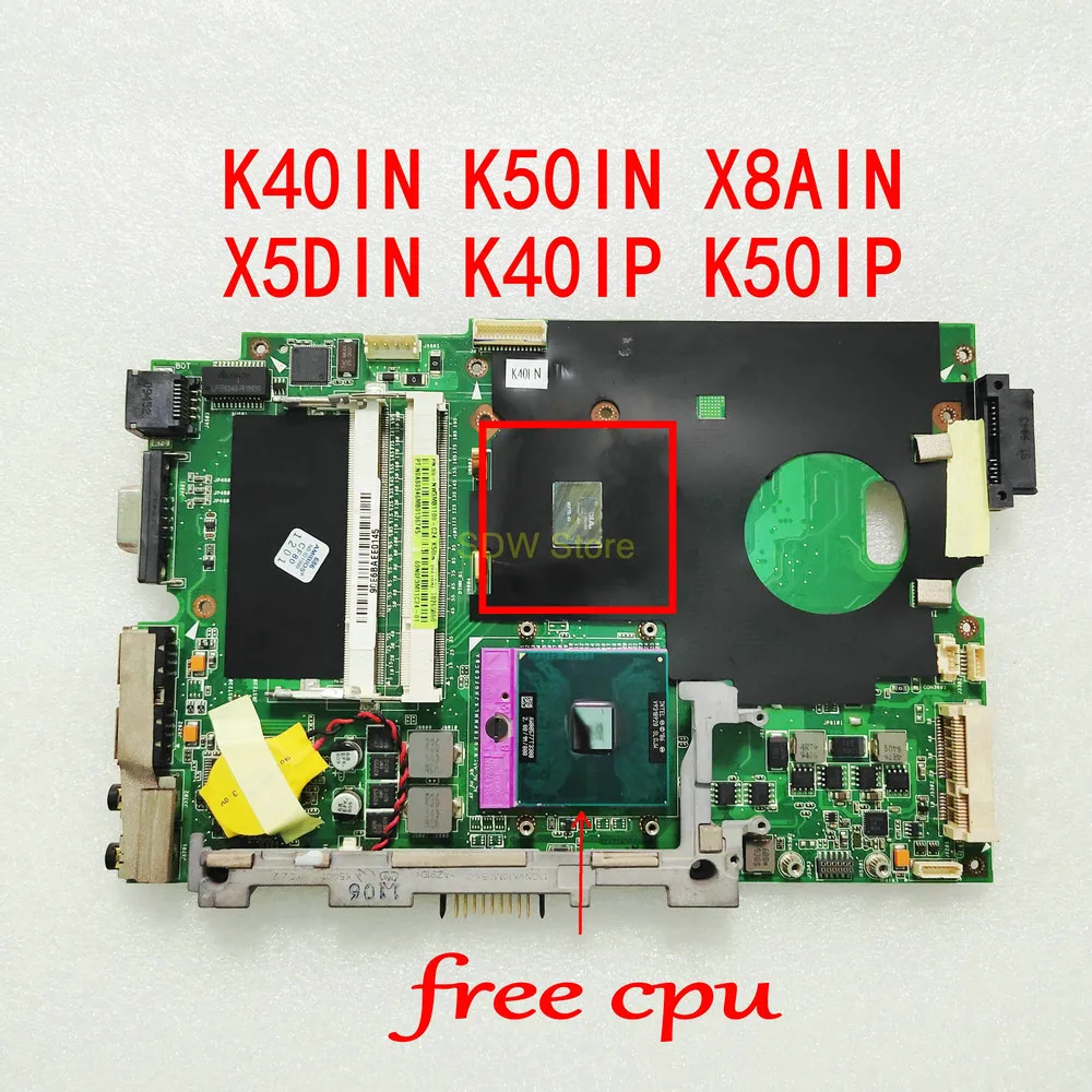 Placa-mãe do Portátil para Asus K40in K50in X8ain X5din K40ip K50ip