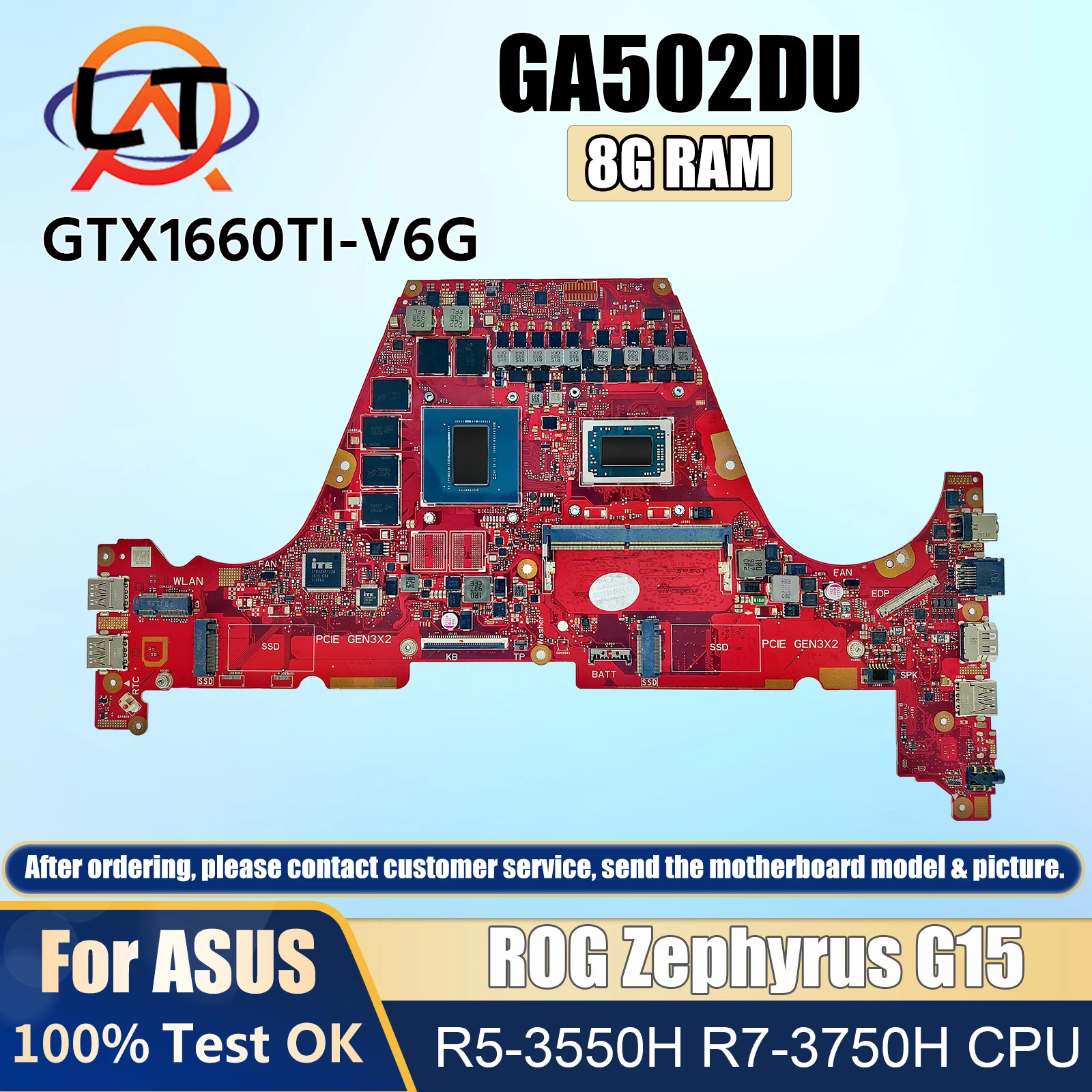 GA502DU Laptop Motherboard For ASUS ROG Zephyrus G15 GA502D