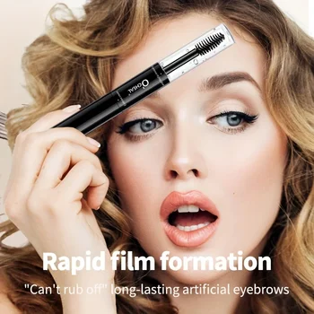 2-in-1 Double-Ended Brow Cream Gel - Smudge-Proof Waterproof Sweat-Resistant Long Lasting Eyebrow Tint Natural Hair-Like Strokes 3