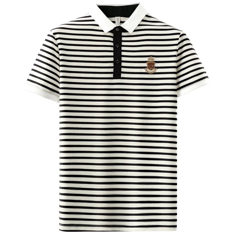 Men's Luxury Brand Summer Embroidered Striped Business Trend Polo Shirt New Casual Breathable Lapel T-Shirt Top Men's Clothing 10 S8611b3e4da5647e1b7d03af56b0b70bfO