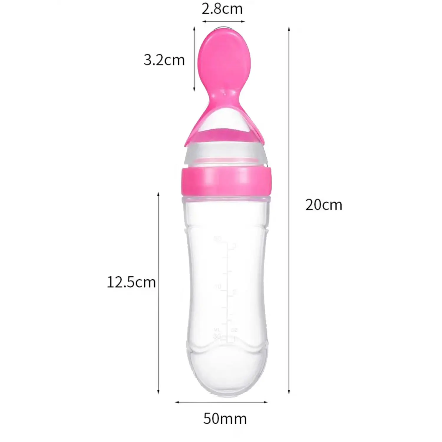Baby Silicone Rice Paste Spoon Rice Powder Complementary Food Tools Squeeze Baby Feeding Spoon Fruit Puree
