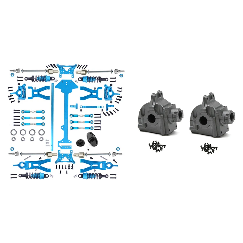 

2 шт. металлический корпус волновой коробки, чехол для Wltoys 144001 1/14 Радиоуправляемый автомобиль с 1 комплектом, полный комплект деталей для Wltoys A959 1/18 Радиоуправляемый автомобиль