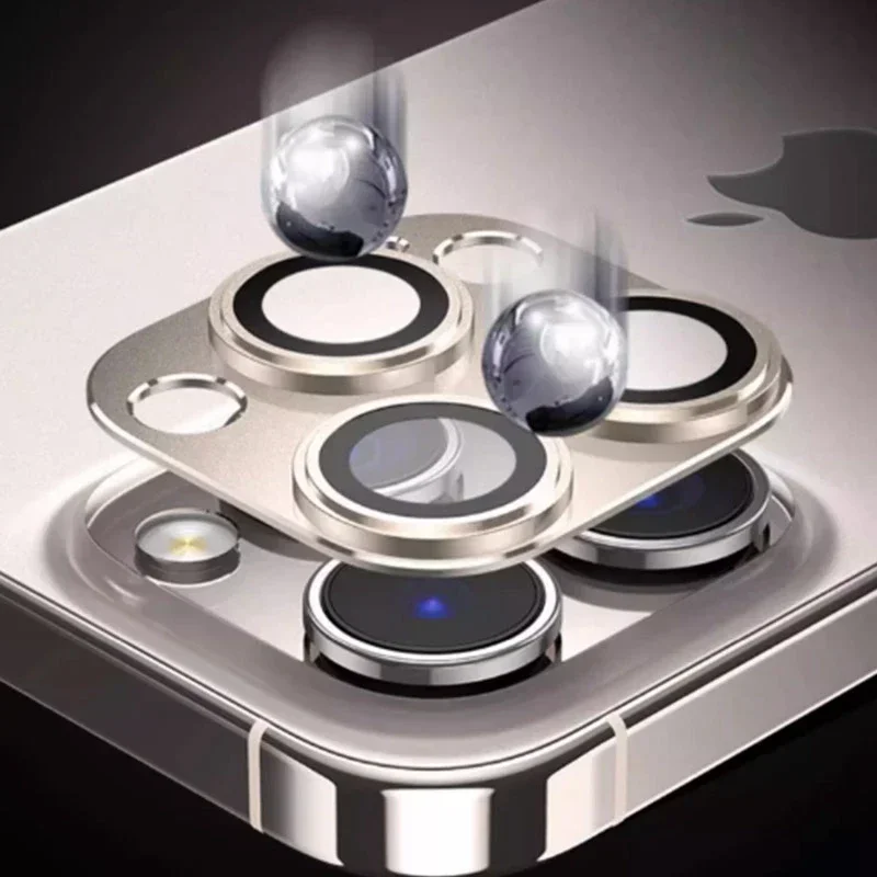 Premium Metal Lens Ring Protector with Glass Guard - Universal Fit