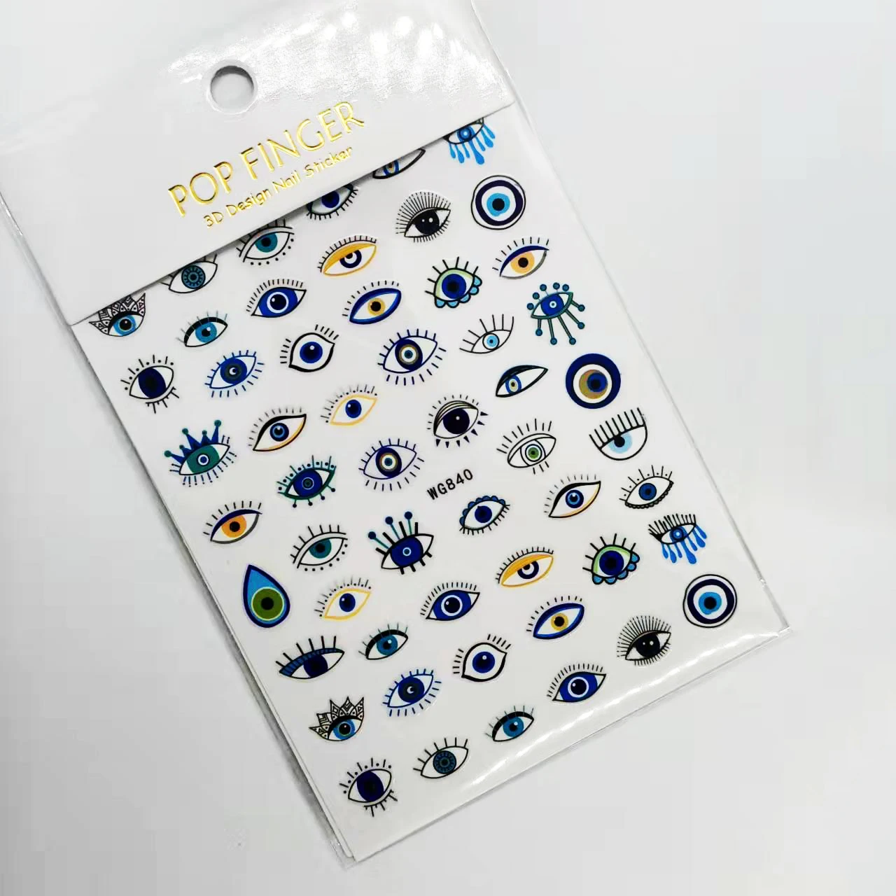 Nail Stickers Abstract Line Pattern Evil Eye Design Nail Sliders DIY Self Adhesive Sticker Tips Art Decoration accessories