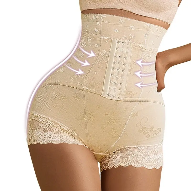 body shaper Women High Waist Abdominal Pants Postpartum Breasted Abdominal Panties Slimming, Hip Lifting Shaped Lace Tunic Body Shaper Pants plus size shapewear