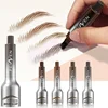 3D Dye Eyebrow Pencil Hairline Anti-smudge Waterproof Lasting Black Brown Brows Large Brush Natural Wild Eyebrow Enhancers Cream 1