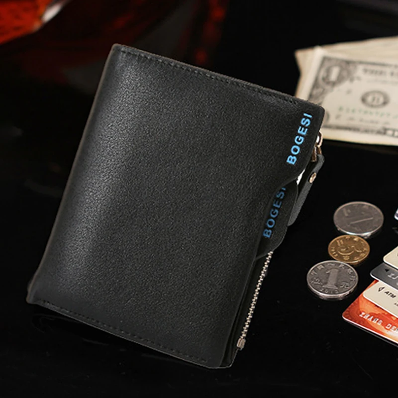 Mens Leather Wallets Zipper Leather Men Wallet Zipper Male Purse