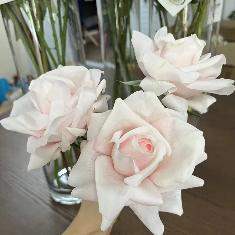 10Pc Moisturizing Rose Real Touch Artificial Flowers Wedding Decor Flower Arrangement Bridal Bouquet Home Party Event Decor