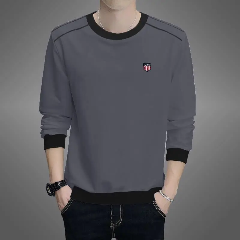 

Cotton Long Sleeve T Shirt for Men Solid Spring Casual Mens T-shirts High Quality Male Tops Classic Clothes Men's Y895