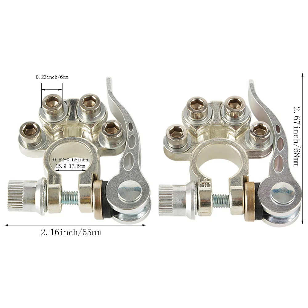 Auto Battery Terminal Connectors Positive Negative Car Battery Terminals Clamp Quick Release Disconnect