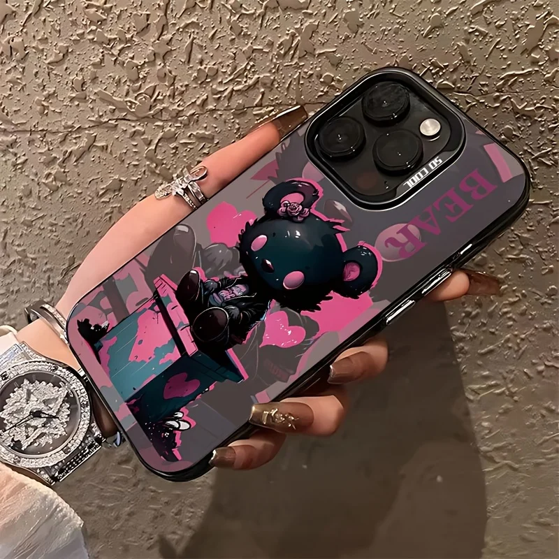Black Bear Graffiti Matte Phone Case