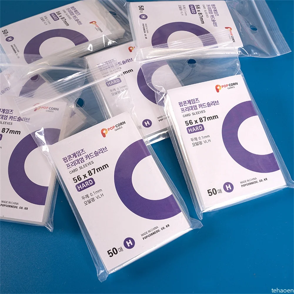 50pcs Ultra Clear Korea Kpop Card Sleeves Acid Free Cpp Card Cover 3inch Photocard Holographic Protector Film Album Popcorn Card 3