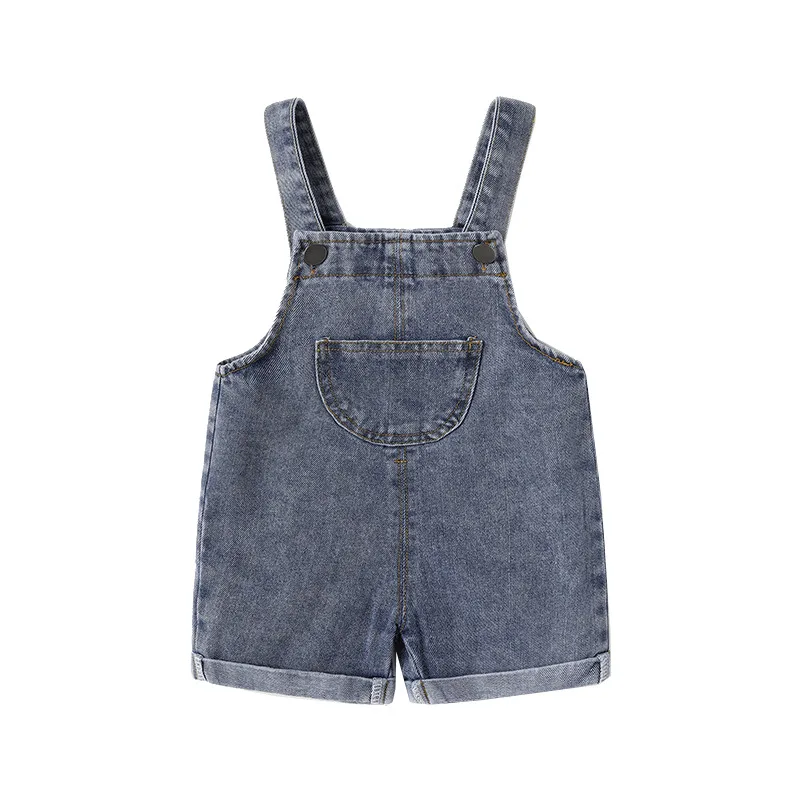 New Kids Boys Shorts Jeans Overalls Summer Fashion Casual Style Children Jumpsuit Baby Boys Denim Romper Strap Shorts 0-8 y
