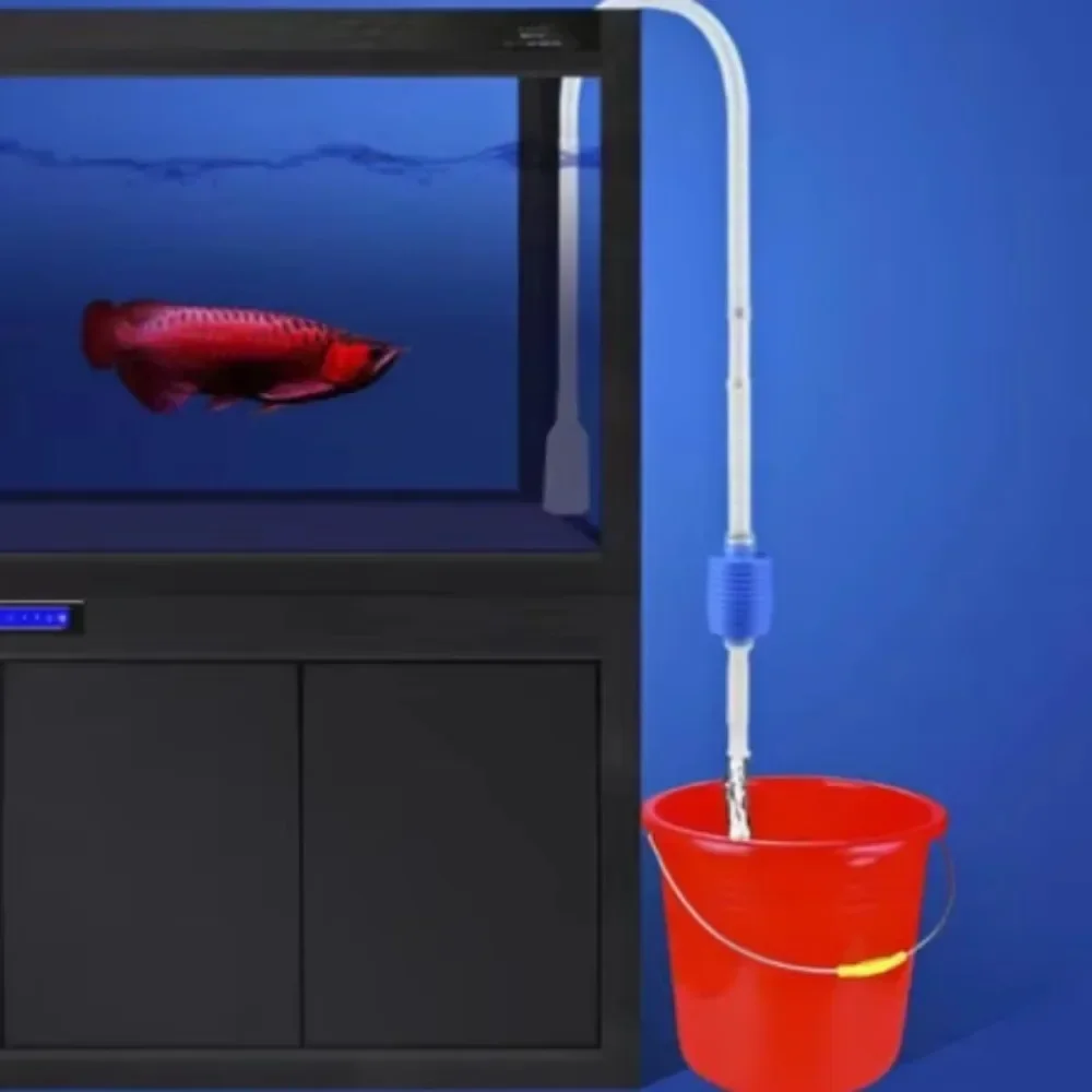 NEW 1.4m Pipe Aquarium Siphon Fish Tank Syphon Vacuum Cleaner Pump Semi-automatic Water Change Filter Pump Cleaning Accessories