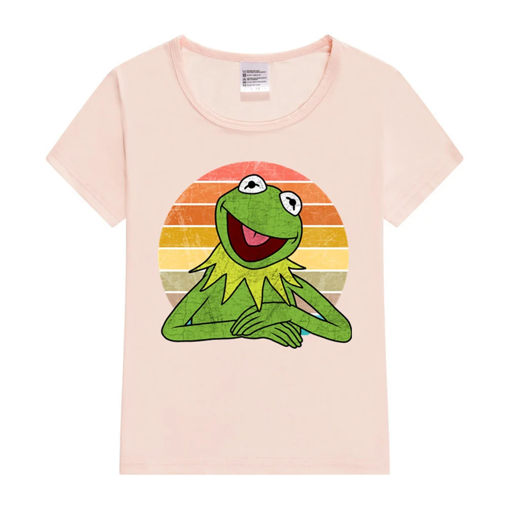 Kermit The Frog Kids T-Shirt 2024 FashionT Shirt Girls Boys Cartoon Style T-Shirt Toddler Tees Tops Summer Funny Kids Clothes 3